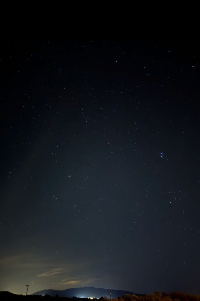 Cielo estrellado de noche, visto desde la quinta en Guernica