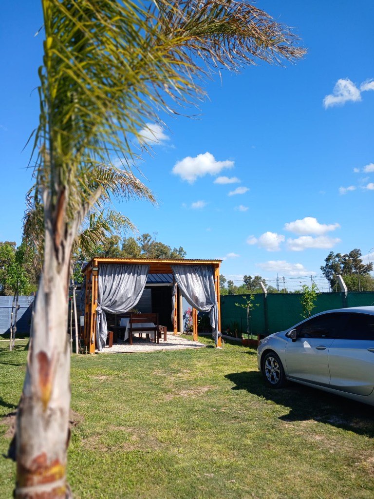 Parque, palmera y pérgola de la quinta en Guernica